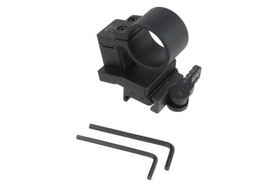 The ADM 30mm magnifier mount lower 1/3rd co-witness is fully adjustable for tension